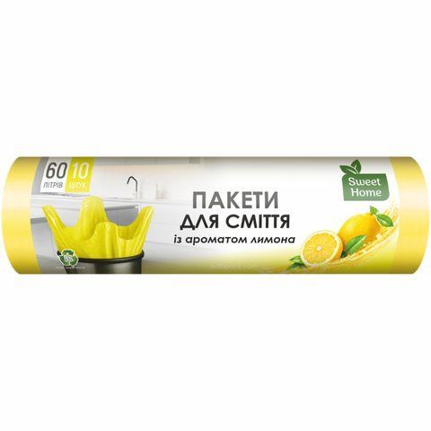 Пакети для сміття із ароматом лимона, 60 л 10 шт SH-UA-7025 фото