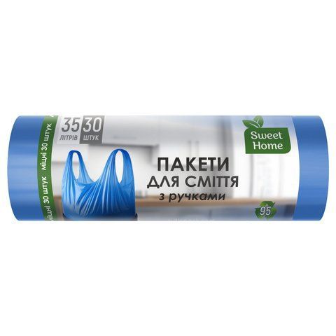 Пакети для сміття з ручками, 35 л, 30 шт  SH-UA-5809 фото